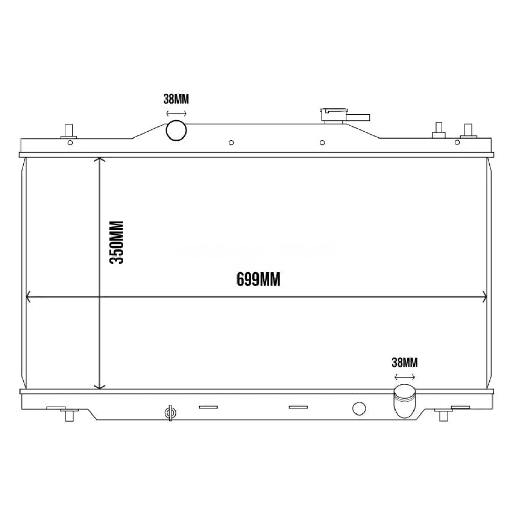 Radiator de apa Tegiwa din aluminiu pentru Honda Integra DC5