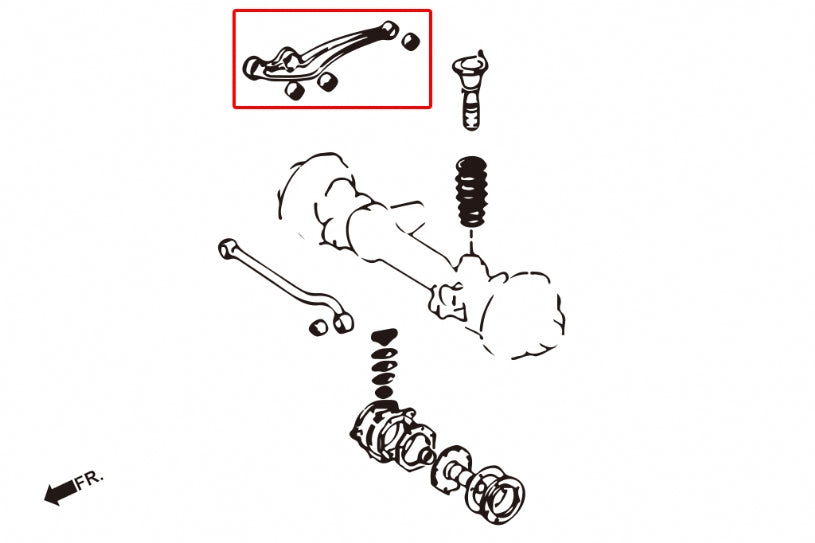 Set bucse brat suspensie inferior fata Hardrace pentru Toyota Land Cruiser - 7991