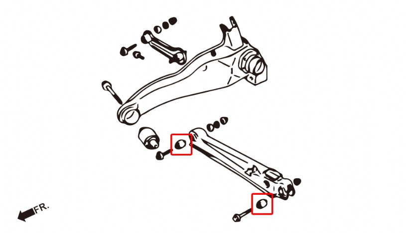 Set bucse brat suspensie inferior spate Hardrace pentru Mitsubishi Lancer Evo - 7330