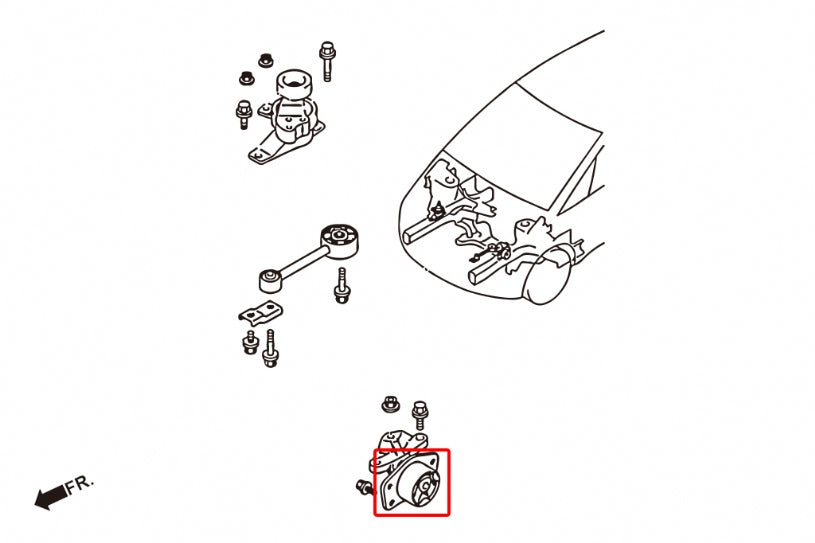 Tampon motor ranforsat Hardrace pentru Mitsubishi Colt - 7962