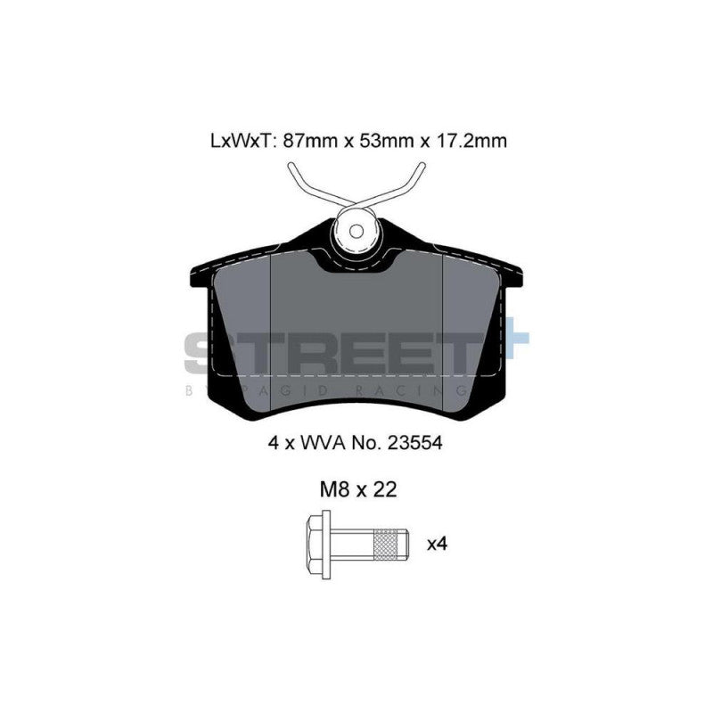 Placute Frana Spate Pagid Street+ T8176 - Audi S1 8X