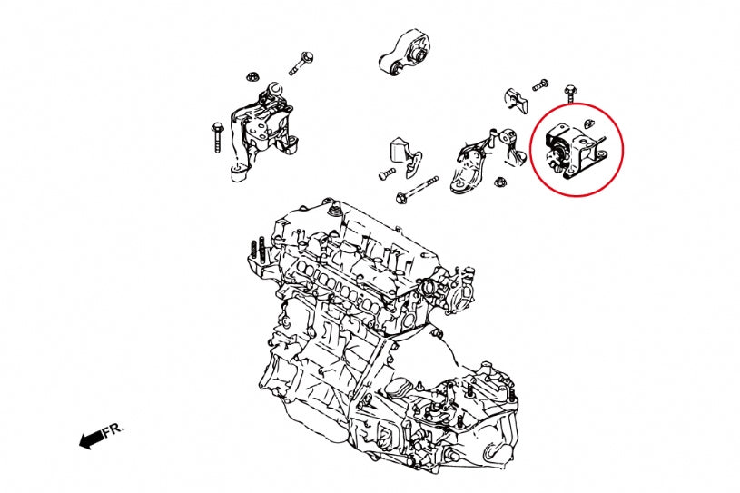 Tampon motor stanga Hardrace pentru Mazda CX-5 / Mazda 3 - Q0696