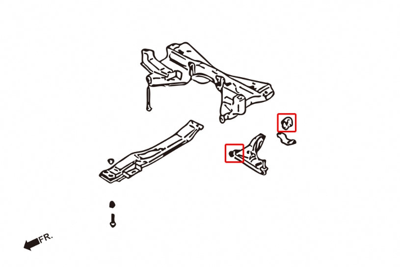 Set bucse brat suspensie inferior fata Hardrace pentru Mitsubishi Colt - 6344