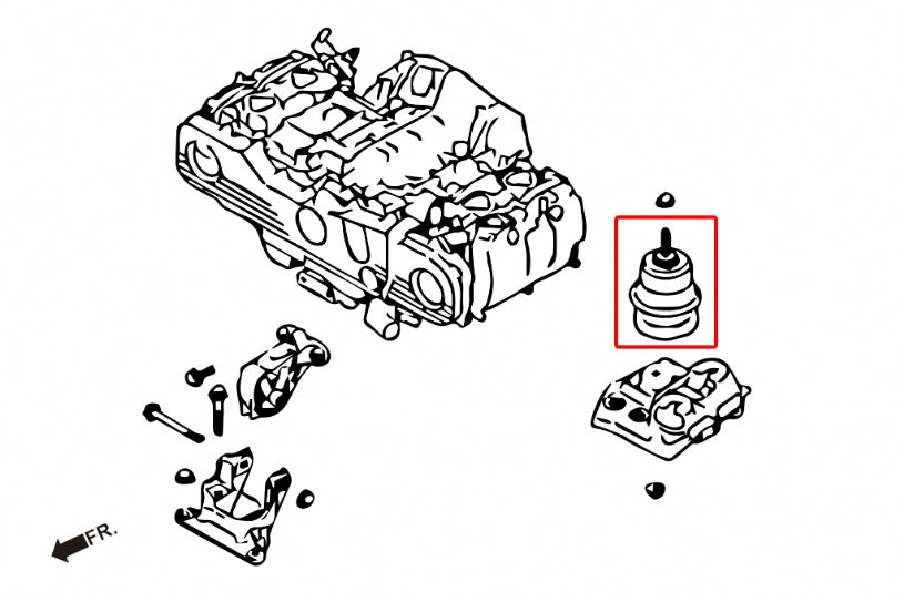 Tampon motor durificat Hardrace pentru Subaru Legacy - 7751