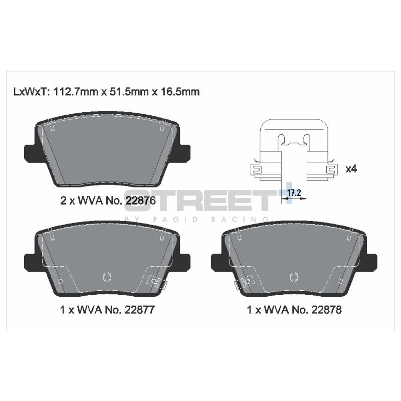 Placute Frana Spate Pagid Street+ T8230 - Hyundai i30 N PDE