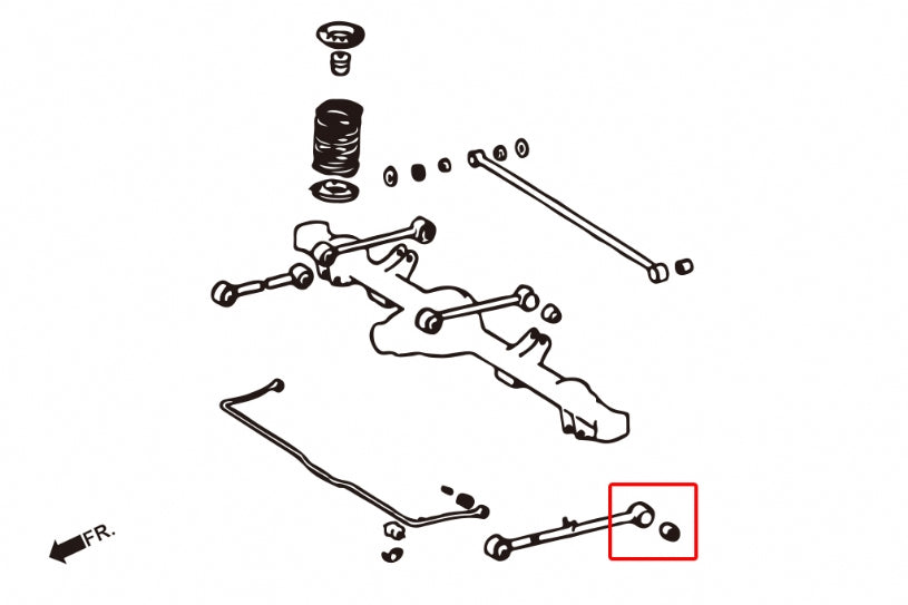 Set bucse brat suspensie inferior spate Hardrace pentru Toyota Land Cruiser - 7995
