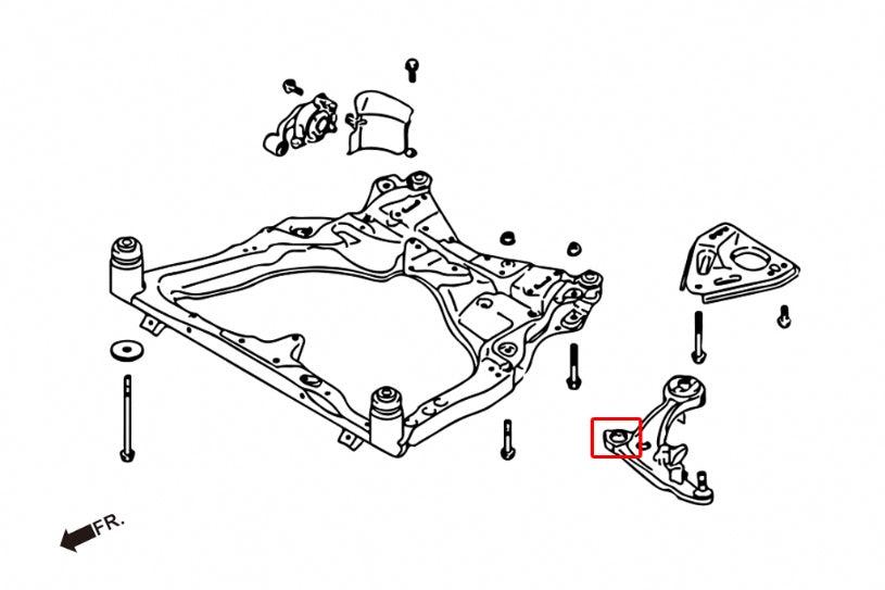 Set bucse brat suspensie inferior fata Hardrace pentru Nissan Murano - 7932