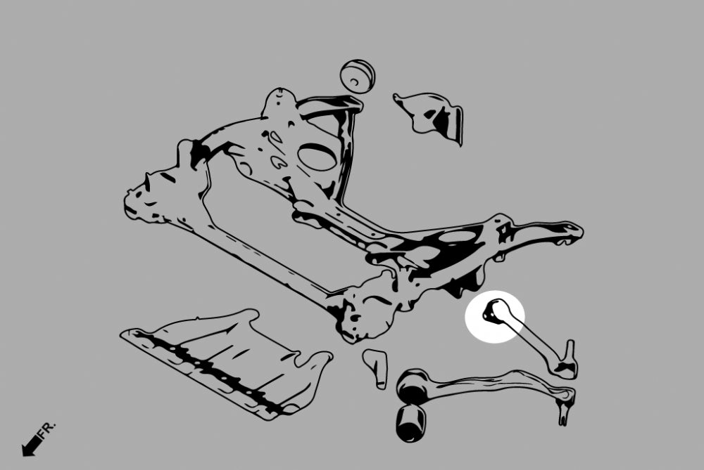 Set bucse brat suspensie inferior fata, capat spate Hardrace pentru BMW M135i / M140i - Q0871