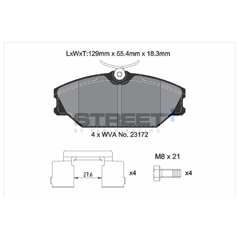 Placute Frana Fata Pagid Street+ T8165 - Renault Clio 2 (BB/CB)