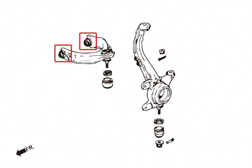 Set bucse brat suspensie superior fata Hardrace pentru Honda Accord - 7933