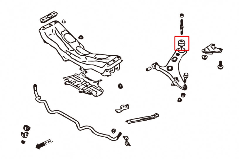Set bucse brat suspensie inferior fata, bucsa mare Hardrace pentru Subaru BRZ / Forester / Toyota GR 86 / GT86 - 6840