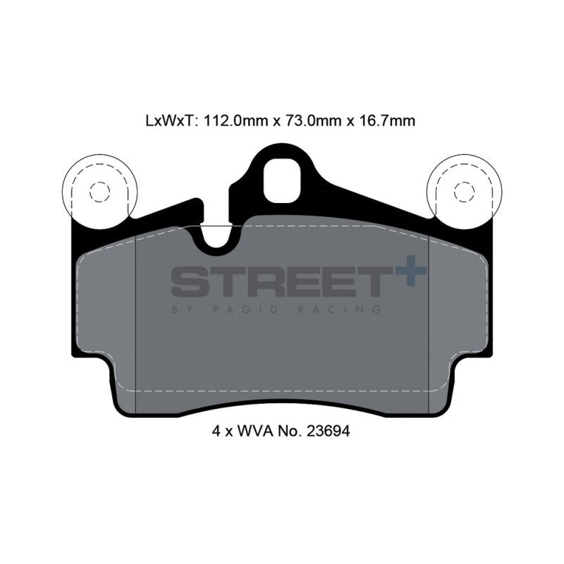 Placute Frana Spate Pagid Street+ T8039 - Audi Q7 4L