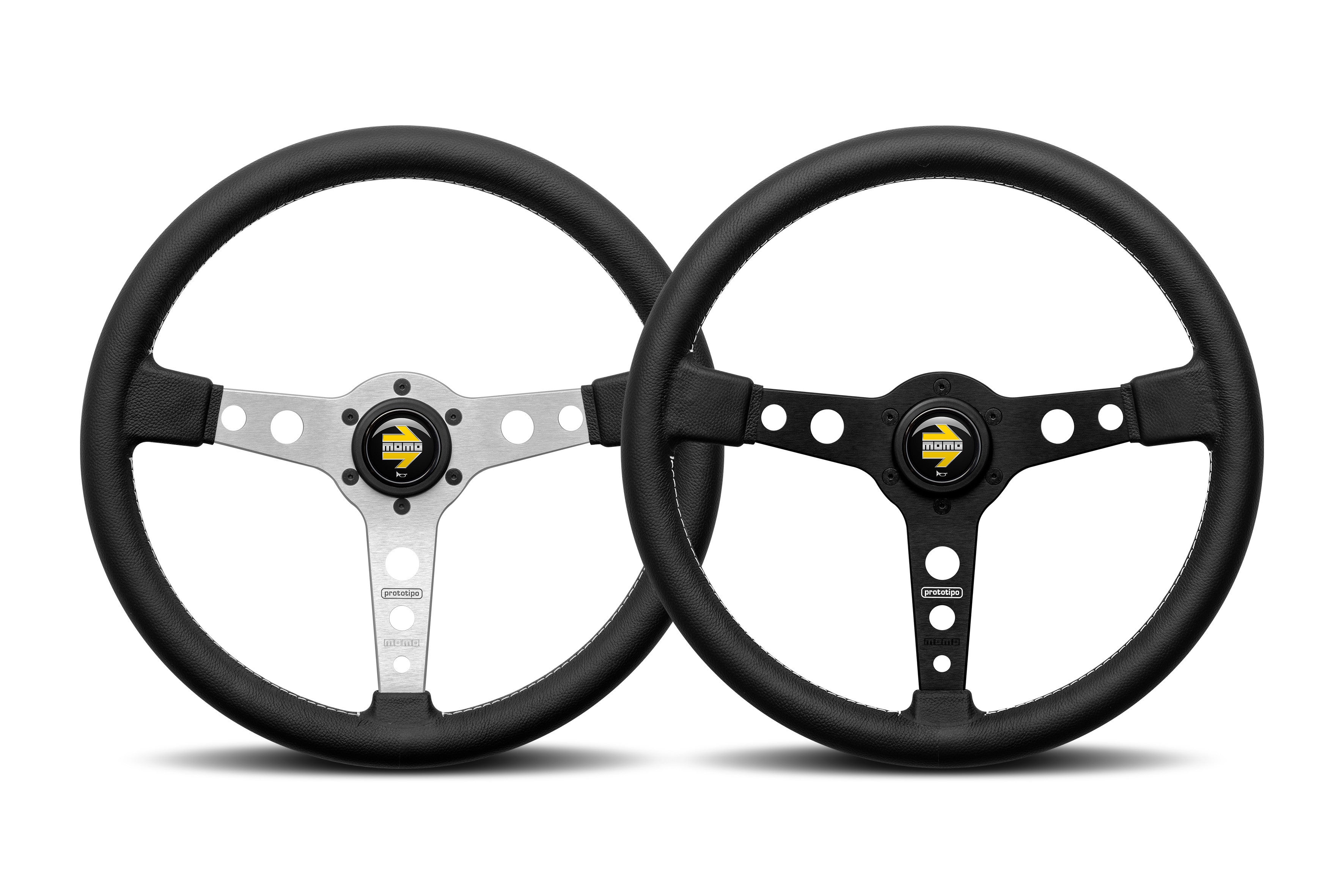 Volan Sport MOMO Prototipo 370mm piele neagra