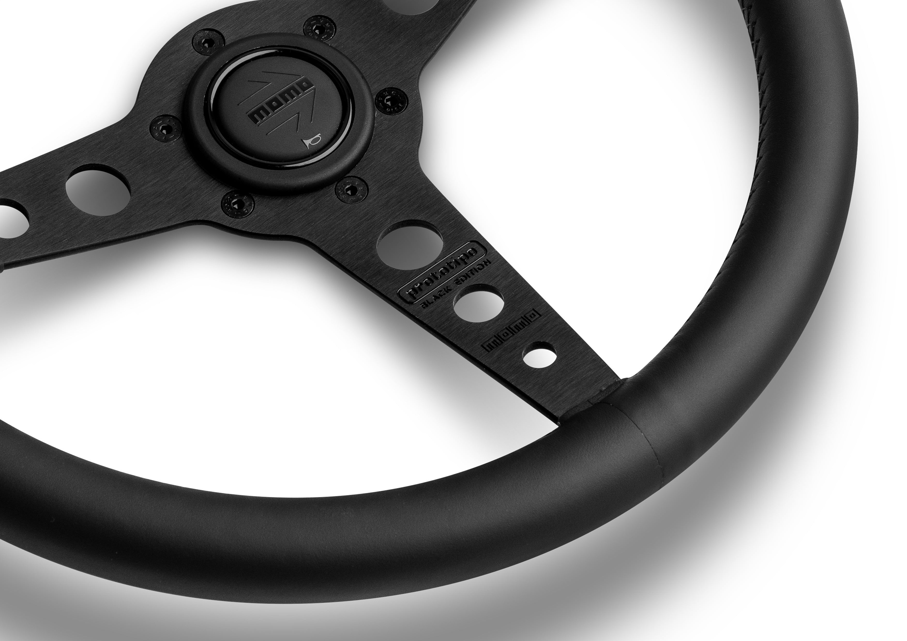 Volan Sport MOMO Prototipo Black Edition 350mm piele neagra