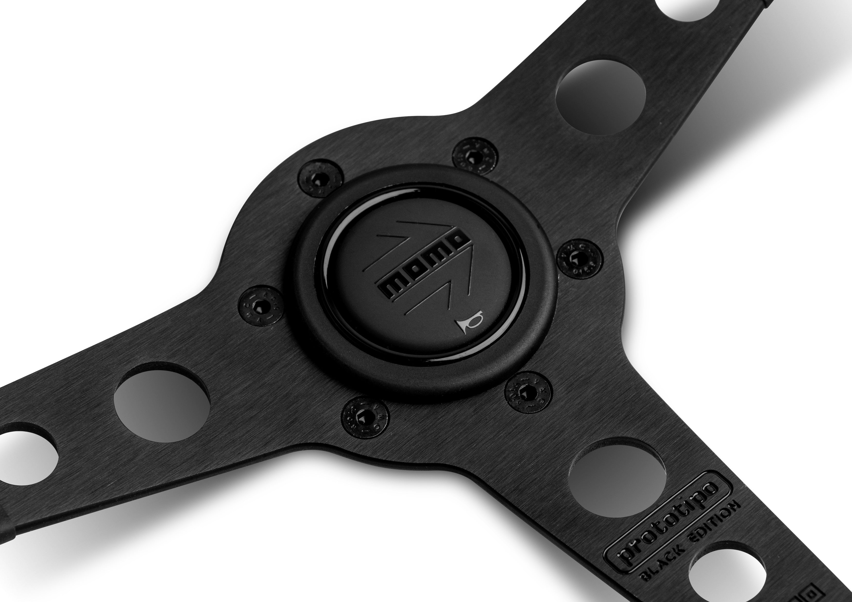 Volan Sport MOMO Prototipo Black Edition 350mm piele neagra