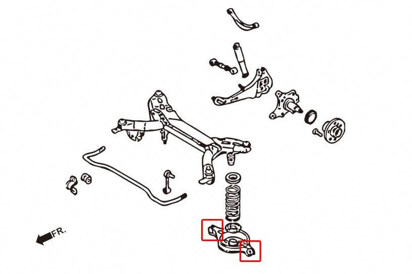 Set bucse brat suspensie inferior spate Hardrace pentru Mazda Mazda 6 - 7785