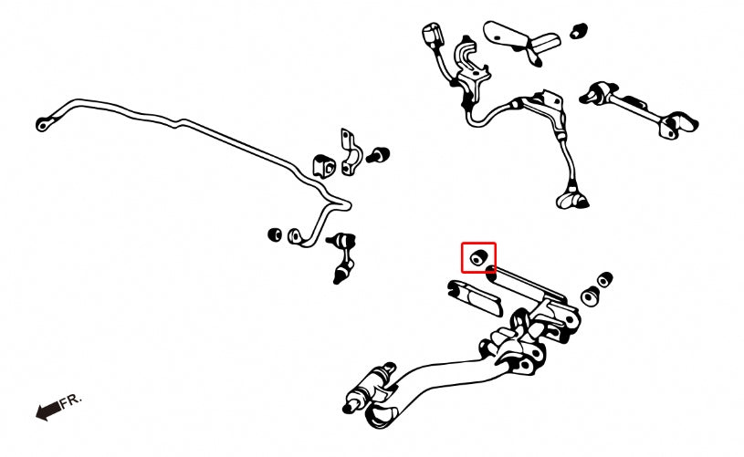 Set bucse brat suspensie inferior spate Hardrace pentru Honda Civic / Integra - 6594F