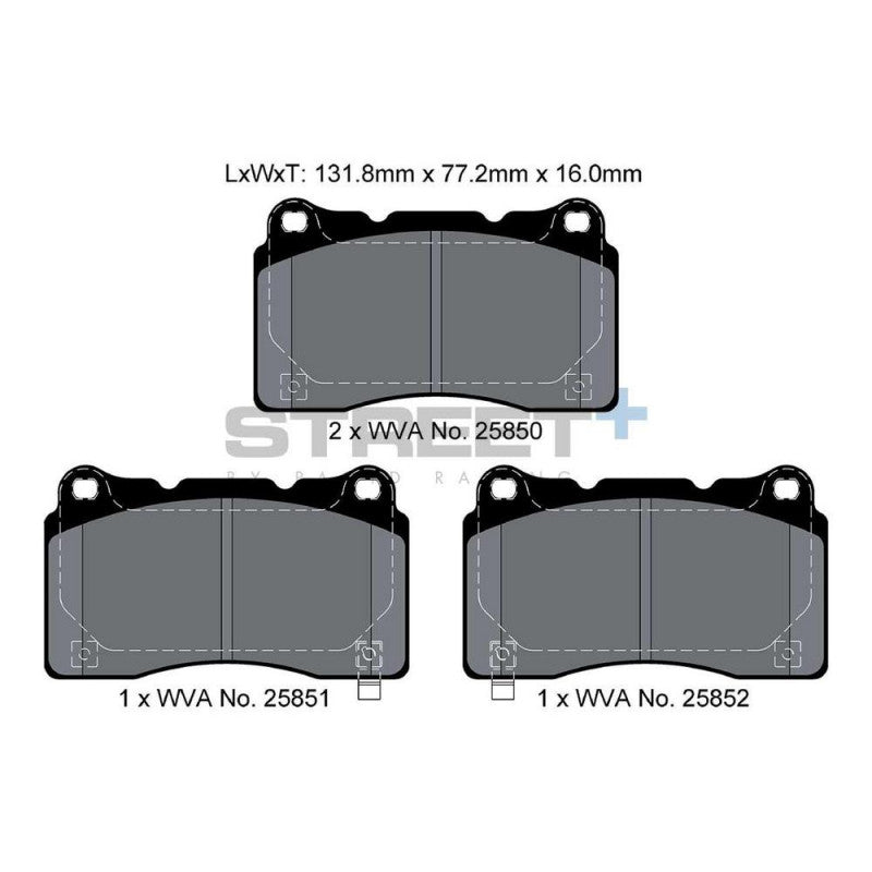 Placute Frana Fata Pagid Street+ T8200 - Honda Civic 10 (FC/FK)