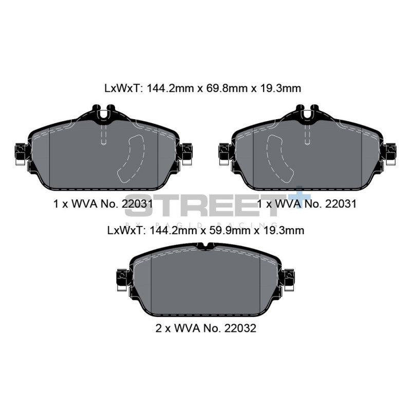 Placute Frana Fata Pagid Street+ T8008 - Mercedes-Benz