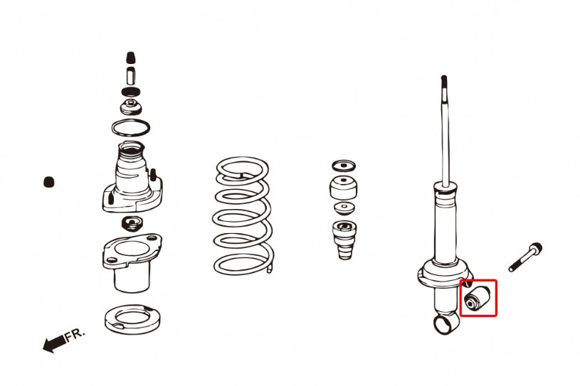 Set bucse amortizor spate Hardrace pentru Honda Civic - 6596