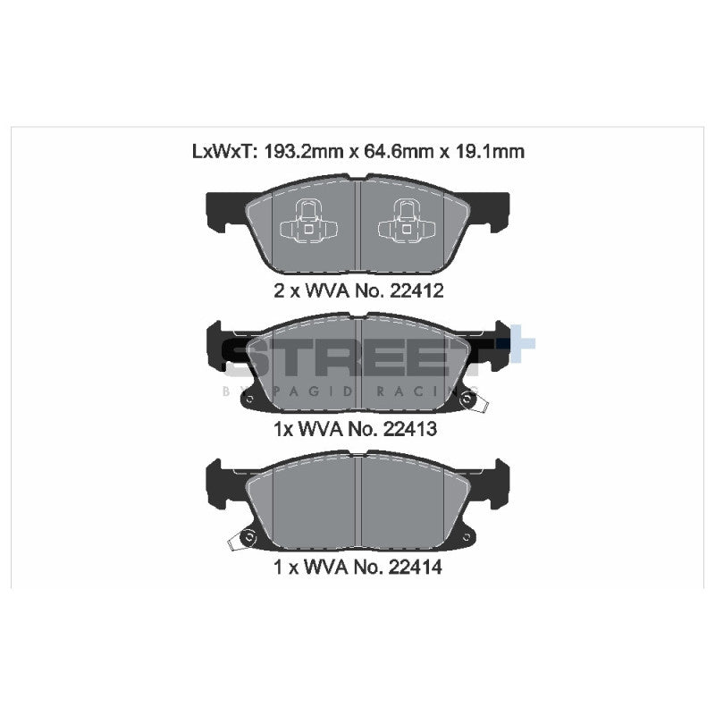 Placute Frana Fata Pagid Street+ T8236 - Ford Focus