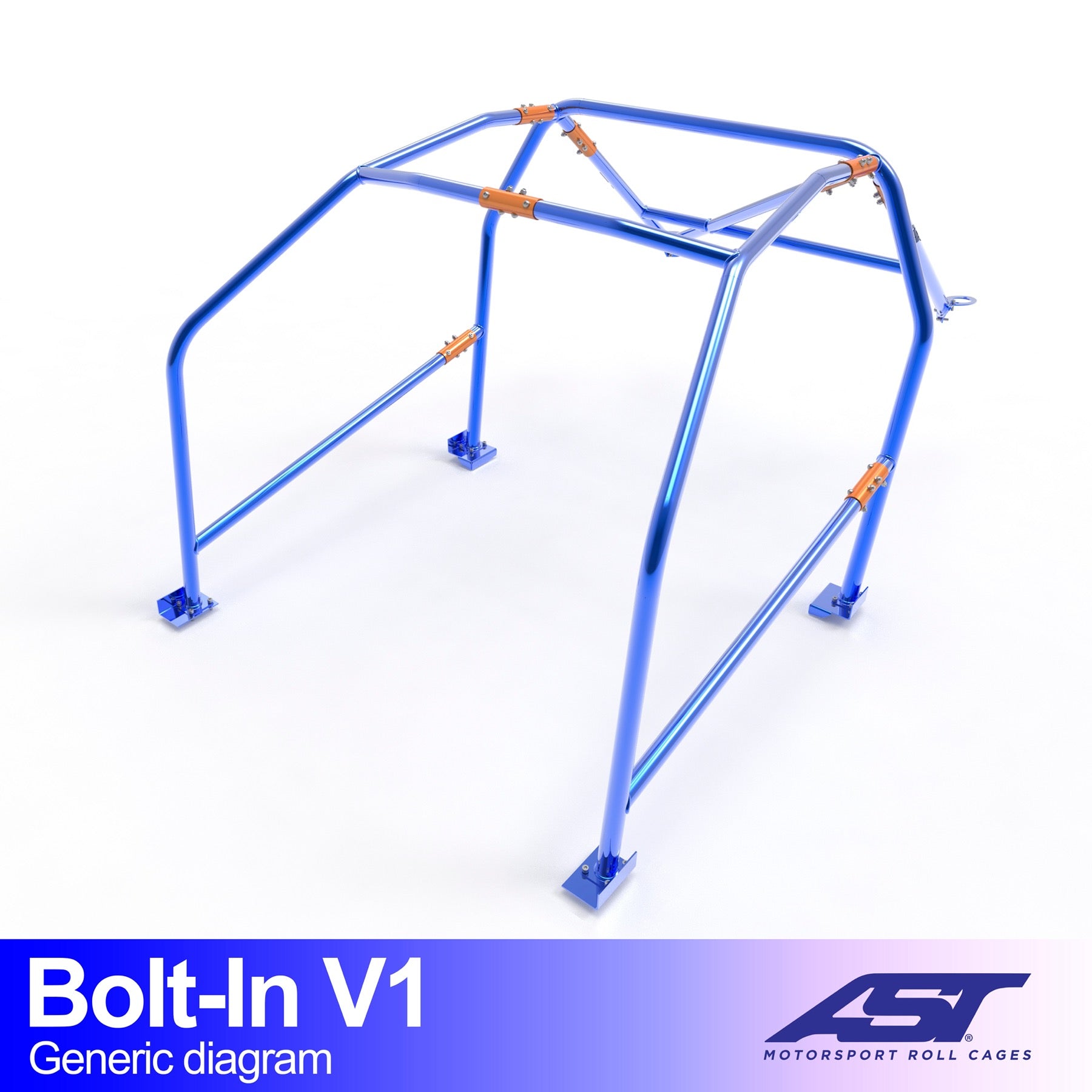AST Full Cage V1 6-puncte (Bolt-In) pentru RENAULT Megane II 3 usi Hatchback