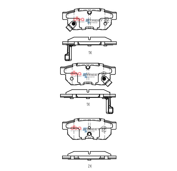 Placute Frana DBA Honda Fit Hybrid 2010 On R Spate Honda Civic / Honda Jazz DB1163SSEV