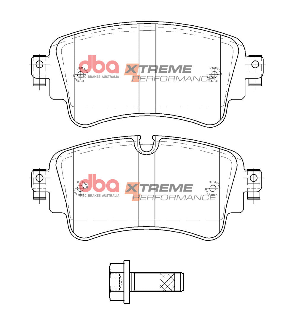 Placute Frana DBA Brake Kit 4000 Series T3 Slotted & Xtreme Performance (2x DBA42847S + DB15032XP) Spate Audi/Volkswagen DBA42847S-15032XP