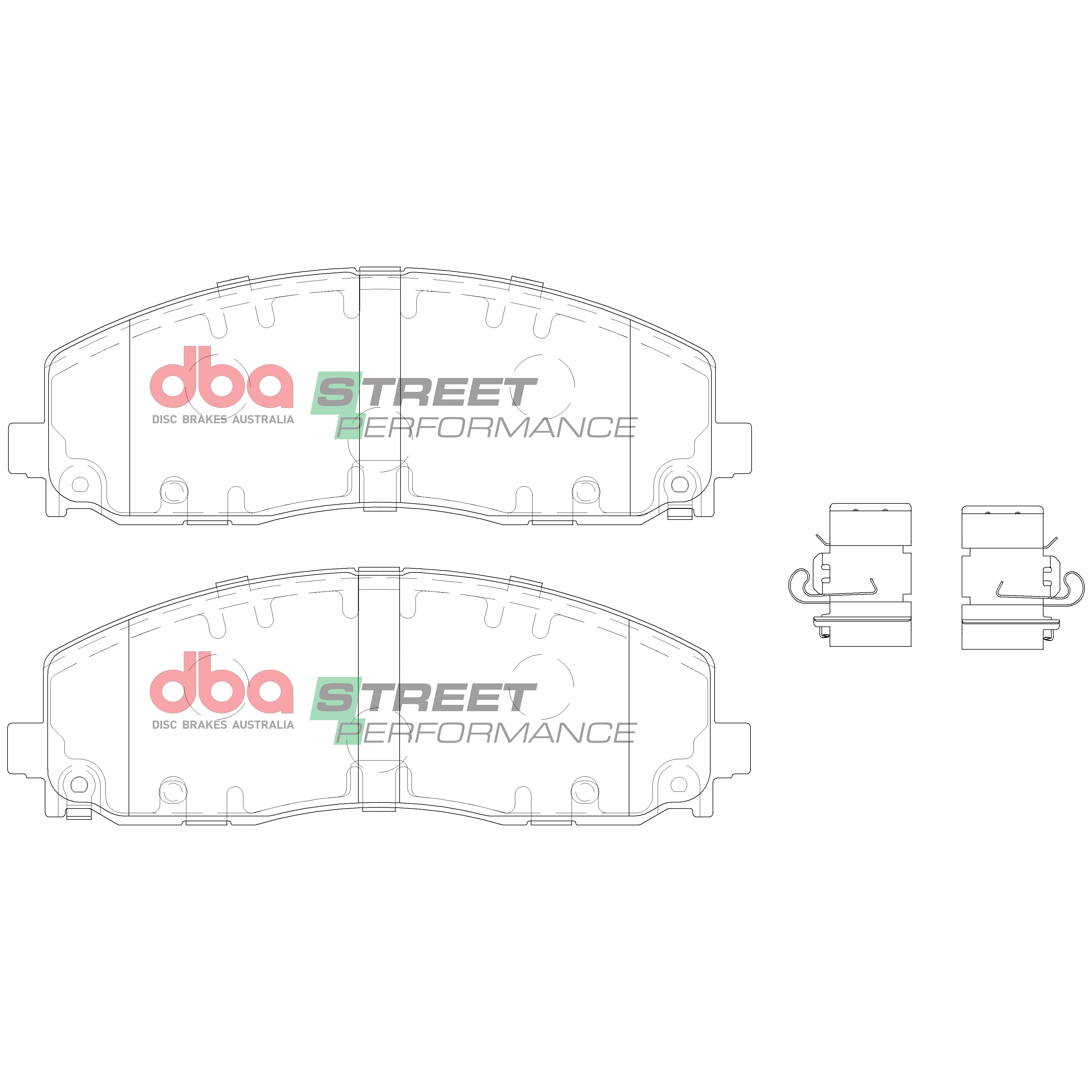 Placute Frana DBA Brake Kit Street Series T2 Slotted & Street Performance (2x DBA3212S + DB15038SP) Fata Jeep Gladiator / Jeep Wrangler DBA3212S-15038SP
