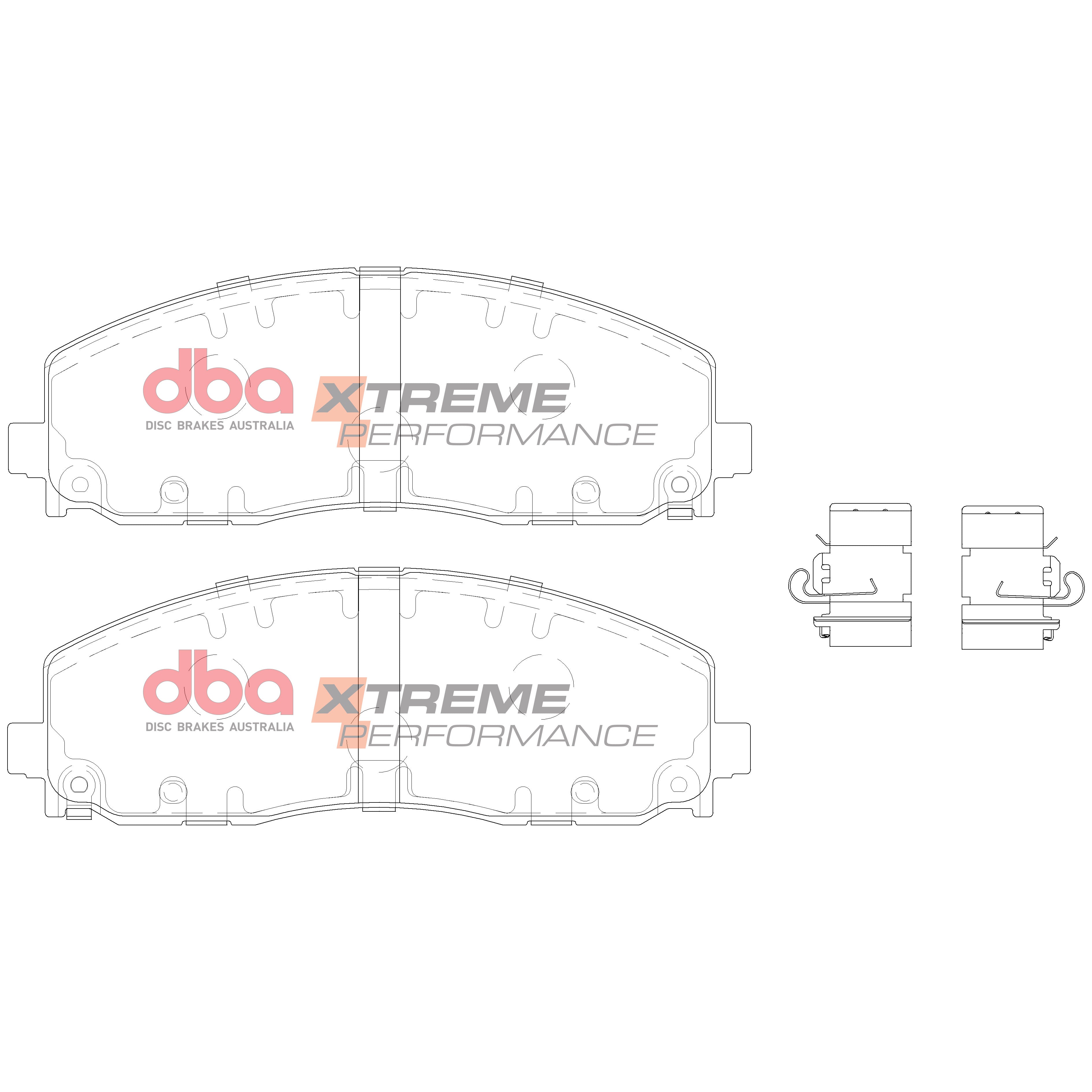 Placute Frana DBA Xtreme Performance Fata Jeep Gladiator / Jeep Wrangler DB15038XP