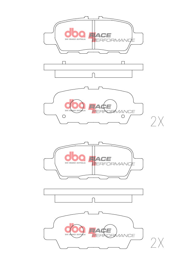 Placute Frana DBA Race Performance Spate Nissan DB1509RP