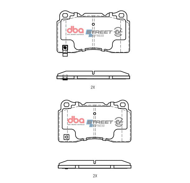 Placute Frana DBA DBA SSEV STREET Series [Tesla Roadster 2012 On / Model S 2014 On / Model X 2016 On F DB1678SSEV