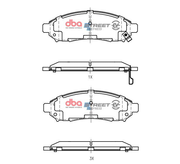 Placute Frana DBA Nissan Leaf / E NV200 2012 On F Fata Nissan DB1835SSEV