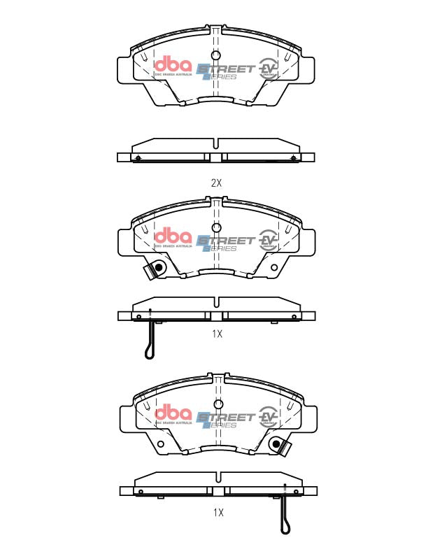 Placute Frana DBA Honda Civic Hybrid 2006 On Fit Hybrid / Insight Hybrid / CRZ Hybrid 2010 on / Jazz Hybrid 2013 On F] Fata Honda DB1991SSEV