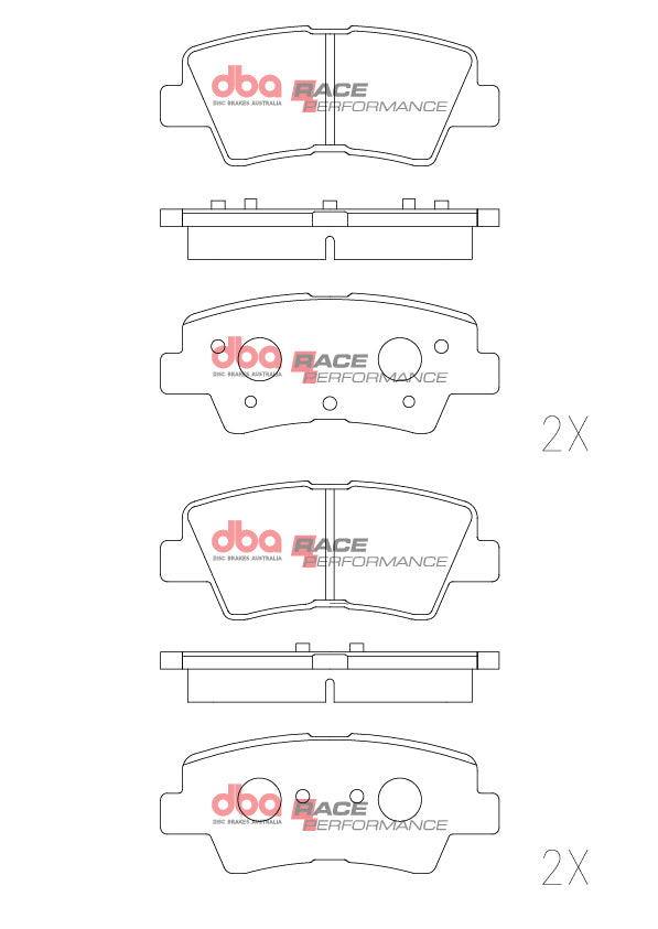 Placute Frana DBA Race Performance Spate Hyundai/Kia DB2076RP