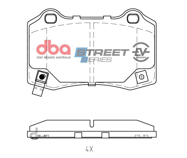 Placute Frana DBA DBA SSEV STREET Series [Tesla Roadster 2012 On / Model S 2014 On / Model X 2016 On R Spate Chrysler/Jeep/Tesla DB2260SSEV