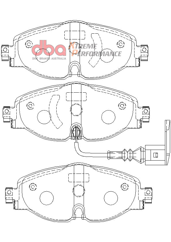 Placute Frana DBA Brake Kit 4000 Series T3 Slotted & Xtreme Performance (2x DBA43042S + DB2383XP) Fata Volkswagen Polo DBA43042S-2383XP