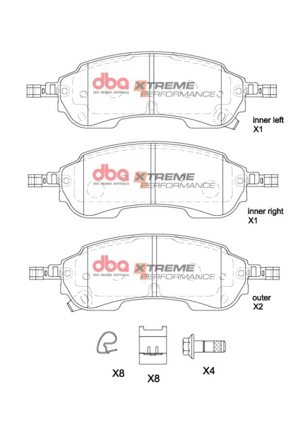 Placute Frana DBA Brake Kit 4000 Series T3 Slotted & Xtreme Performance (2x DBA43162S + DB2388XP) Spate Volkswagen Amarok DBA43162S-2388XP