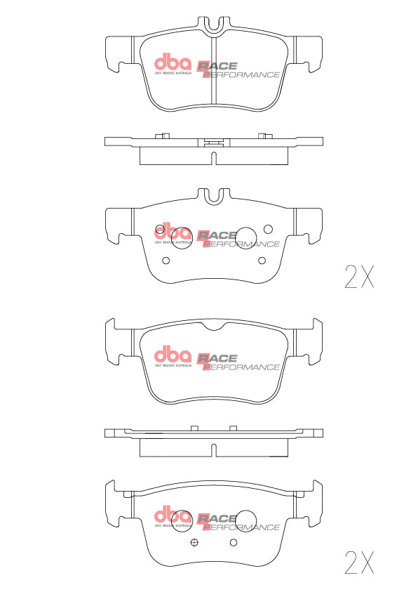 Placute Frana DBA Race Performance Spate Honda Civic DB2429RP