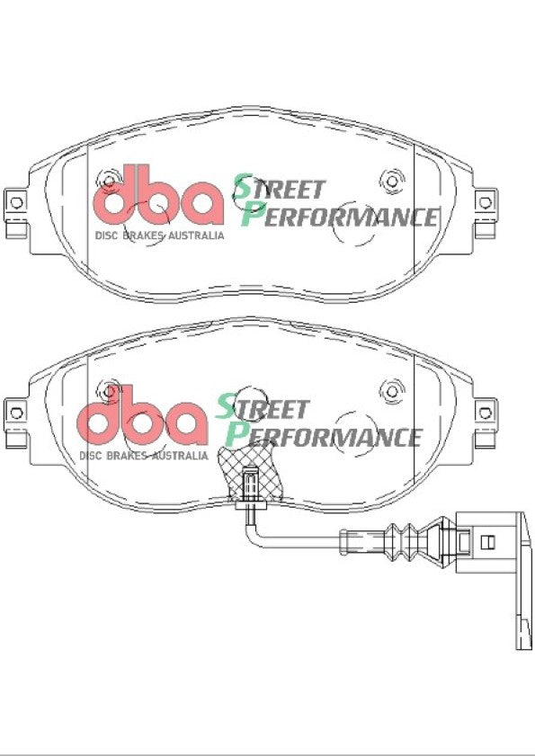 Placute Frana DBA Brake Kit Street Series T2 Slotted & Street Performance (2x DBA2830S + DB8849SP) Fata DBA2830S-8849SP