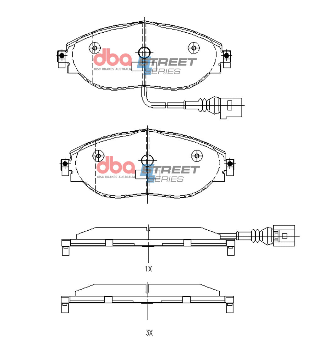 Placute Frana DBA Street Series Fata DB8849SS