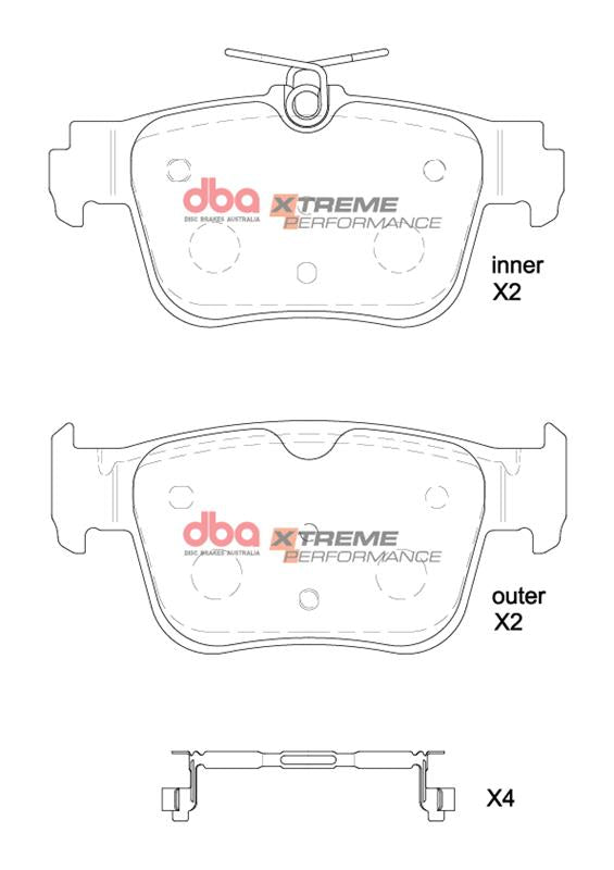 Placute Frana DBA Xtreme Performance Spate DB8850XP