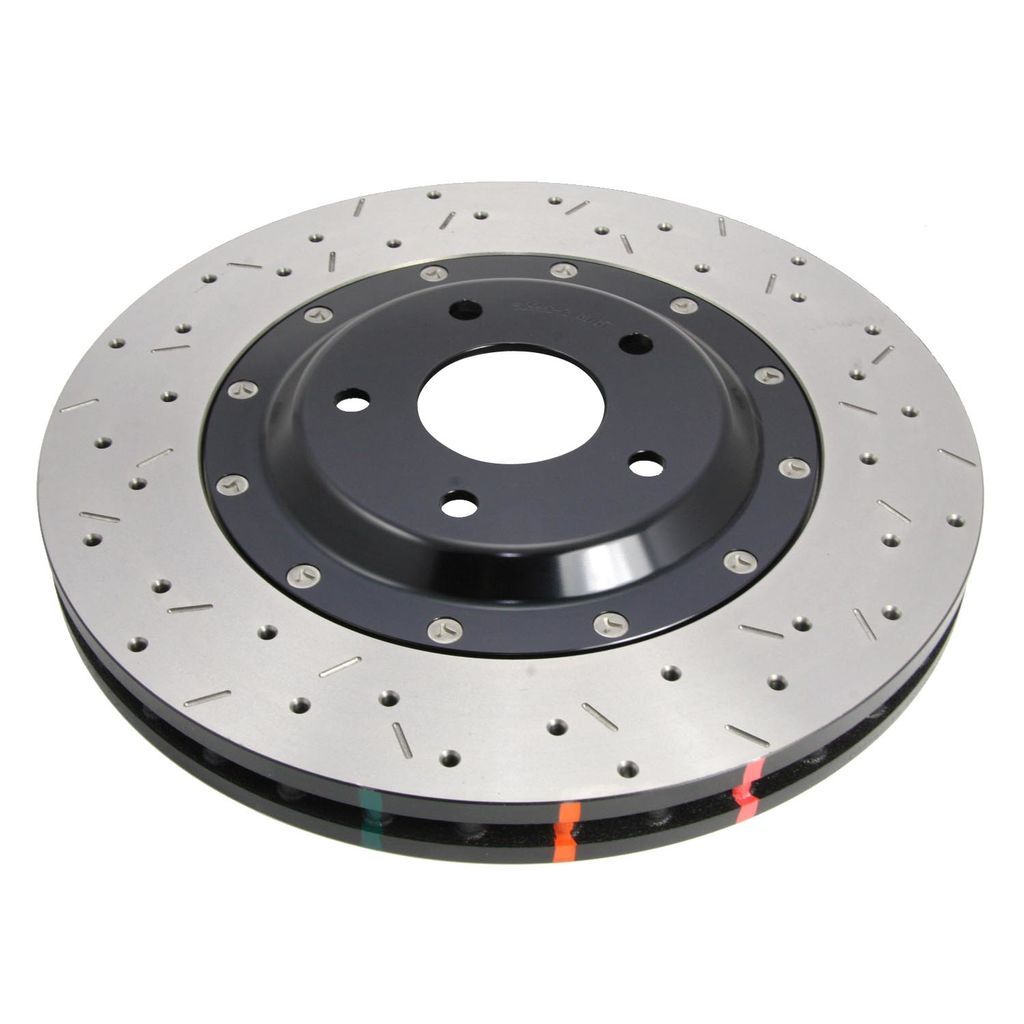 Disc Frana DBA 5000 Series Crossed Drilled & Slotted 2 Piece Black Hat Fata 294mm Subaru/Toyota DBA5010BLKXS