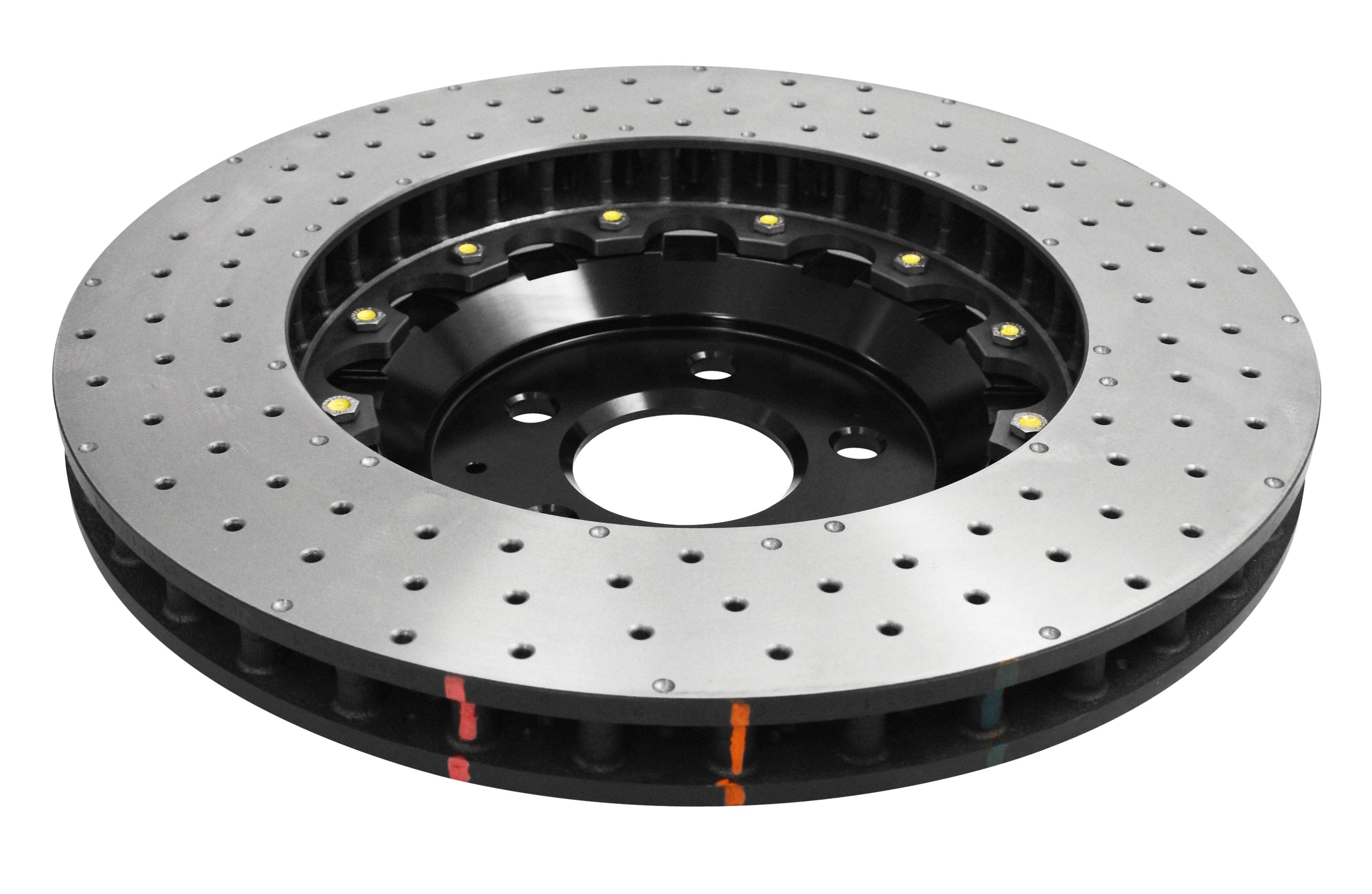 Disc Frana DBA 5000 Series Crossed Drilled & Dimpled Black Hat Fata 380mm Ford Mustang DBA52166BLKXD
