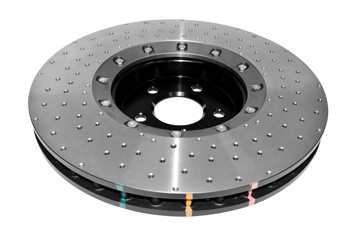 Disc Frana DBA 5000 Series Crossed Drilled & Dimpled Black Hat Fata 380mm Audi A8 / Audi SQ5 DBA52774BLKXD
