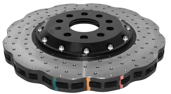 Disc Frana DBA 5000 Series Crossed Drilled & Dimpled Black Hat Fata 340mm DBA52830WBLKXD