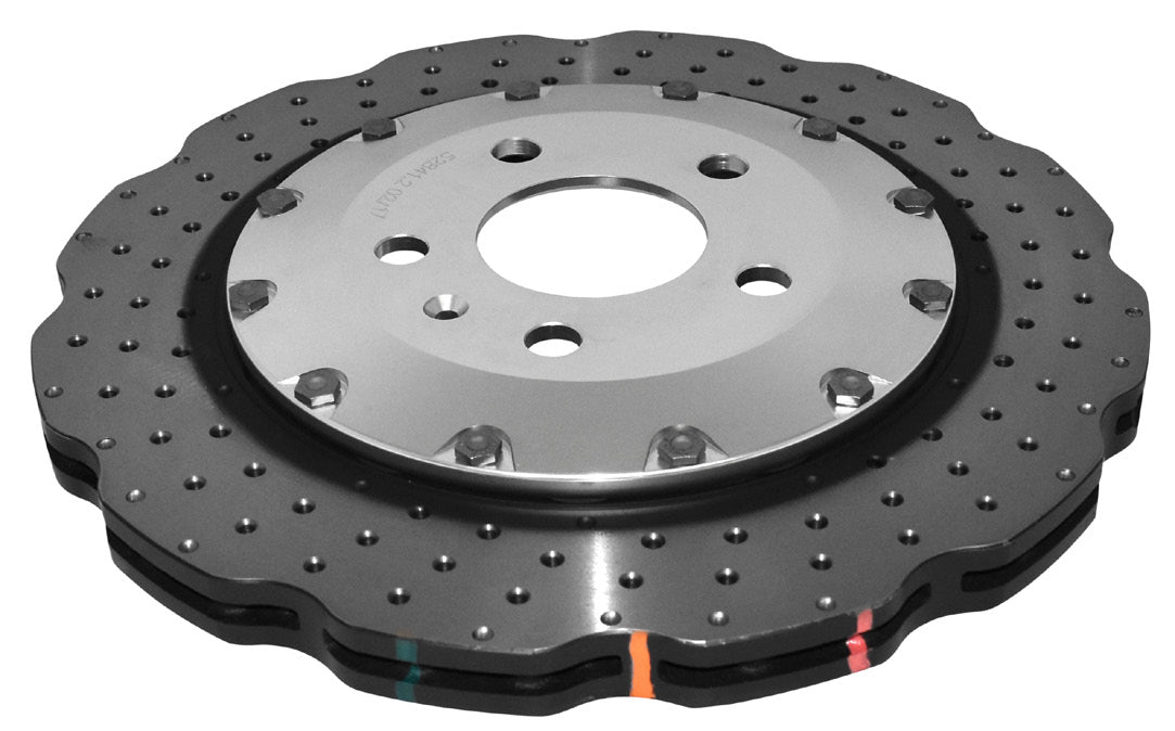 Disc Frana DBA 5000 Series Crossed Drilled & Dimpled Silver Hat Spate 330mm Audi RS4 DBA52841WSLVXD