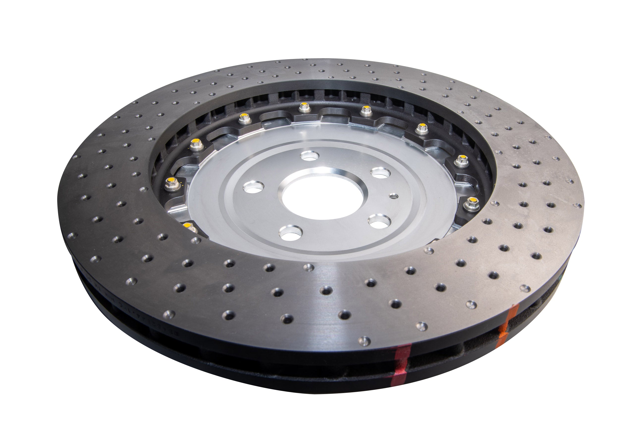Disc Frana DBA 5000 Series Crossed Drilled & Dimpled Silver Hat Fata 370mm Audi RS3 DBA52844SLVXD