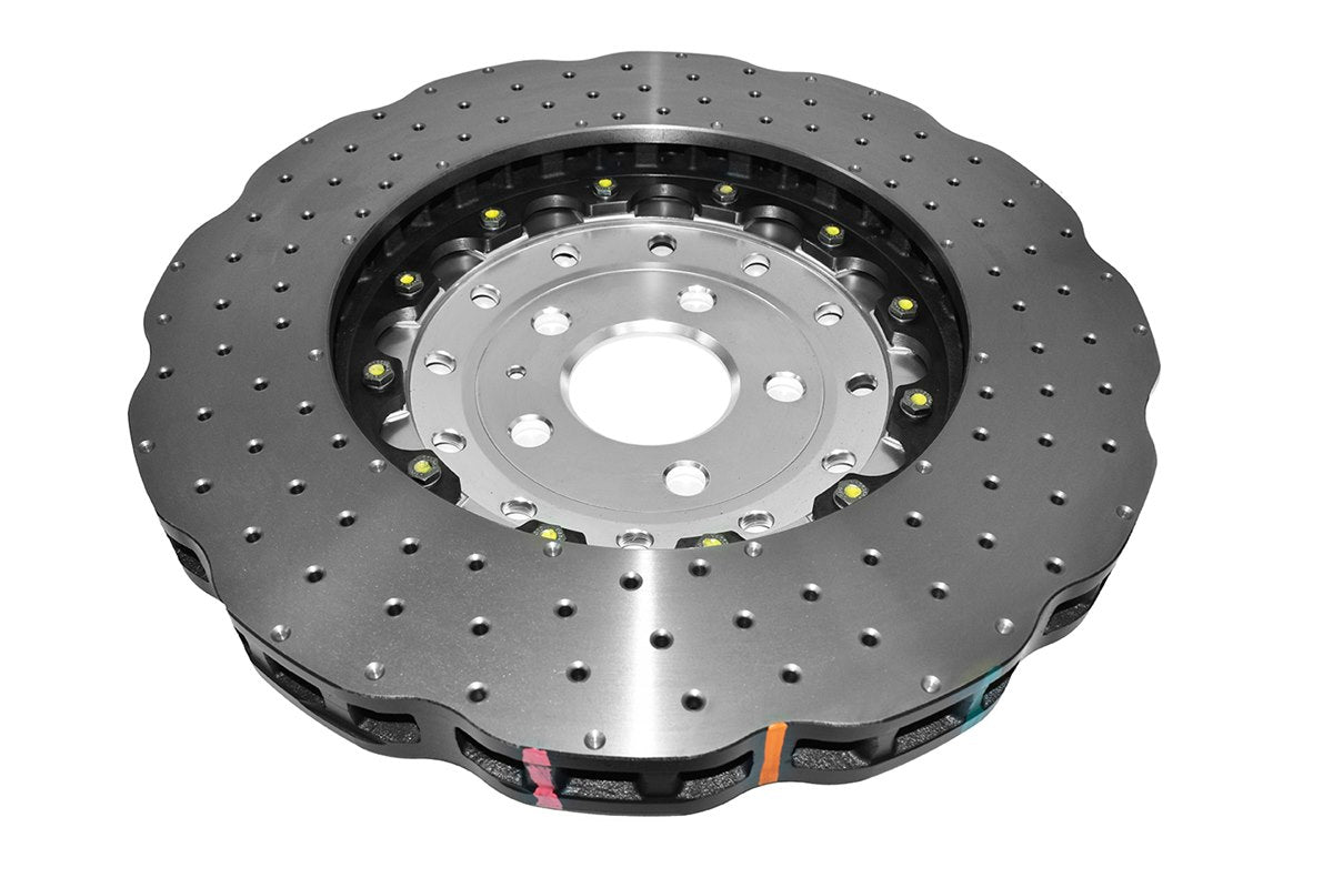 Disc Frana DBA 5000 Series Crossed Drilled & Dimpled Silver Hat Fata 390mm Audi RS6 / Audi RS7 DBA53002WSLVXD