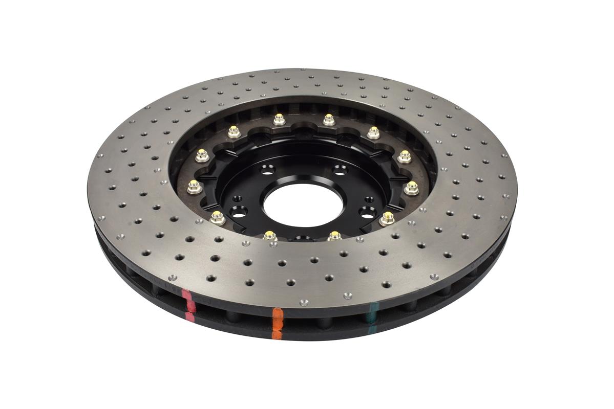 Disc Frana DBA 5000 Series Crossed Drilled & Dimpled Black Hat Fata 345mm Hyundai i30 N DBA53146BLKXD